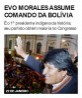 Evo Morales assume comando da Bolívia
