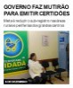 Governo faz mutirão para emitir certidões