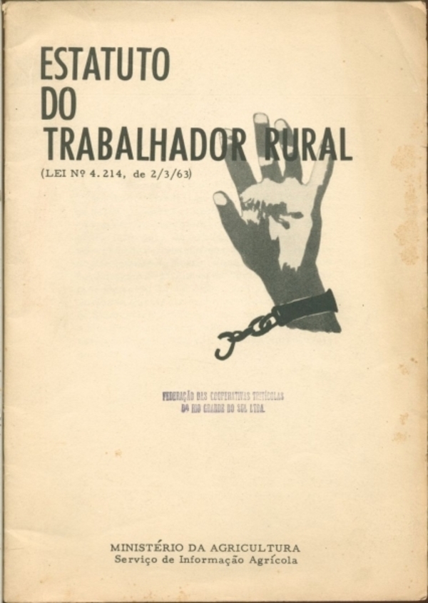  Texto da Lei 4.214/1963, distribu&iacute;do pelo Minist&eacute;rio da Agricultura