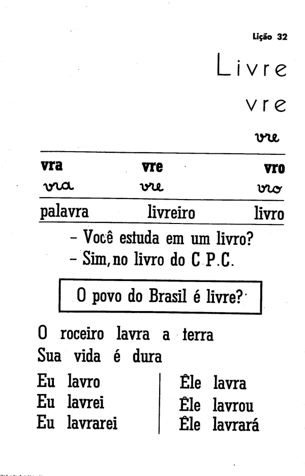   Cartilha &quot;Livro de Leitura para Adultos&quot;, do CPC