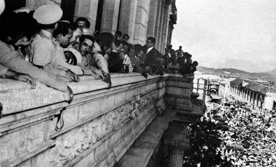 Palácio do governo guatemalteco após o golpe. (Foto: Reprodução)