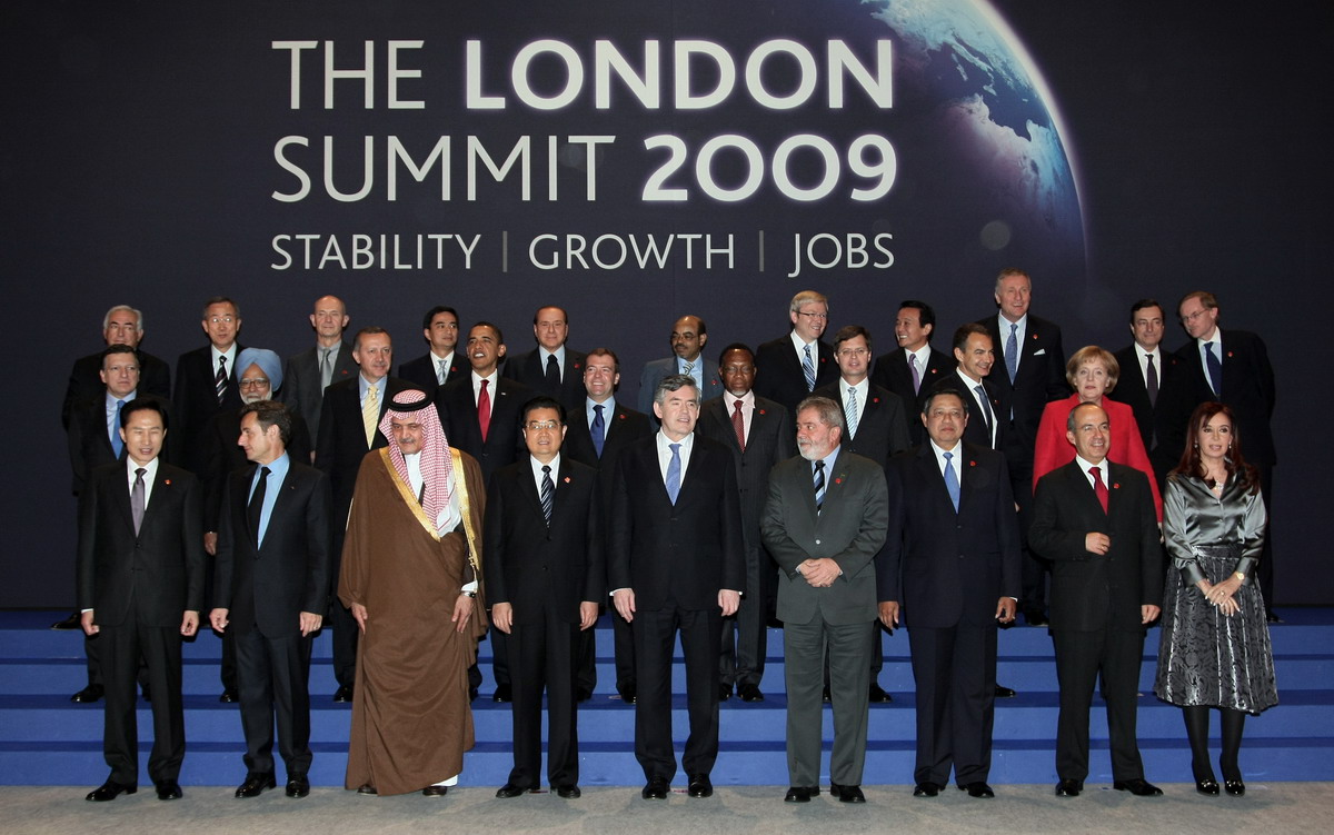 Foto oficial da 2ª reunião de cúpula do G20, em 2009