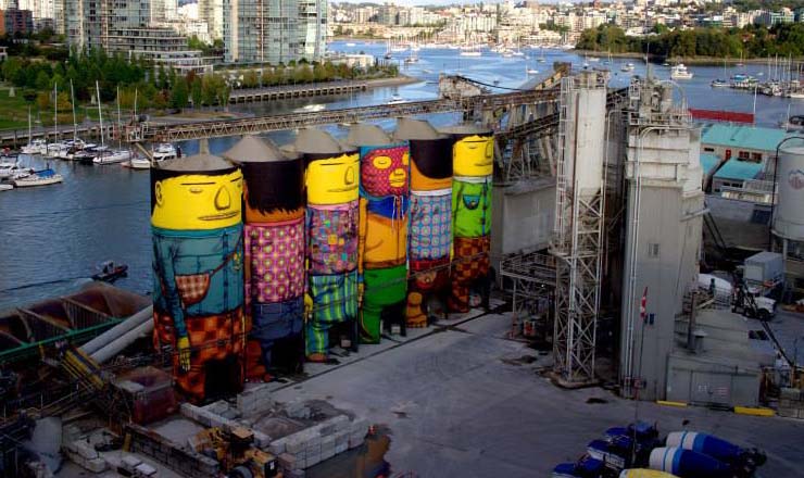  <strong> Nova York: </strong> arte d'Osgemeos exposta em armazém portuário