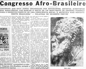 Congresso discute raízes africanas