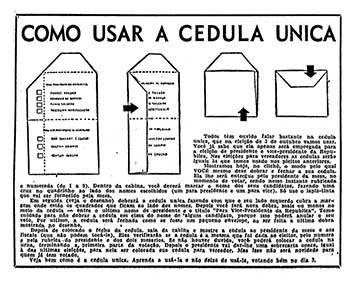 Cédula oficial e única reduz fraude