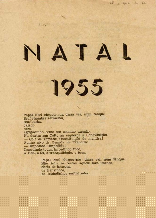   Impressos de propaganda contr&aacute;rios&nbsp;e favor&aacute;veis a&nbsp;Café Filho, e sátira sobre o golpe de 1955 