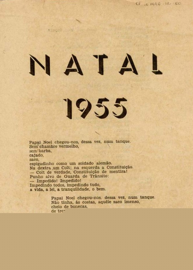   Impressos de propaganda contr&aacute;rios&nbsp;e favor&aacute;veis a&nbsp;Café Filho, e sátira sobre o golpe de 1955 