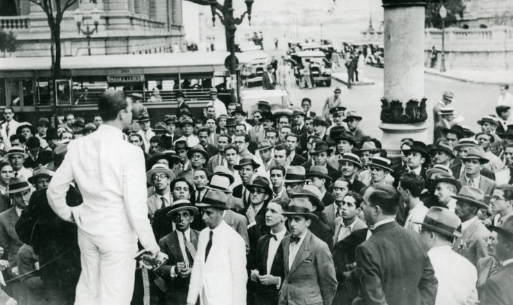  <strong> Comício</strong> da Aliança Nacional Libertadora, Cinelândia, Rio de Janeiro, 1935