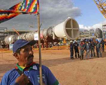 Evo nacionaliza o gás boliviano