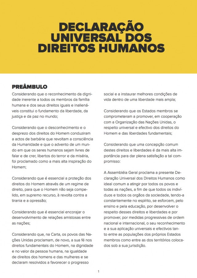 A Declaração Universal dos Direitos Humanos – Sessenta Anos: Sonhos e