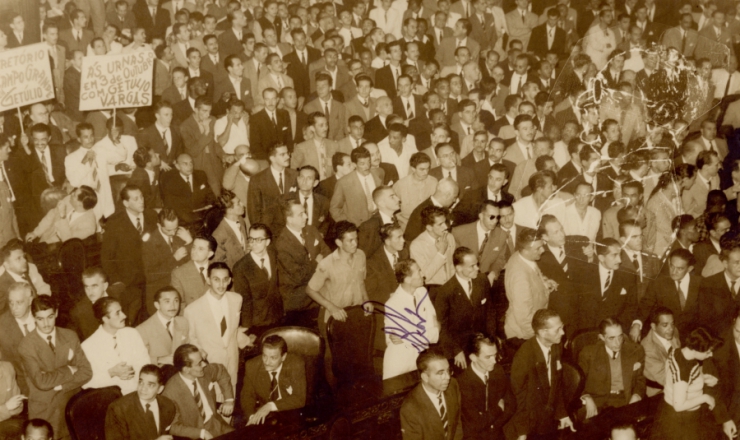  <strong> Convenção do PTB homologa</strong> candidatura de Getúlio Vargas à Presidência, em 17 de junho de 1950, no palácio Tiradentes, então sede do Congresso Nacional