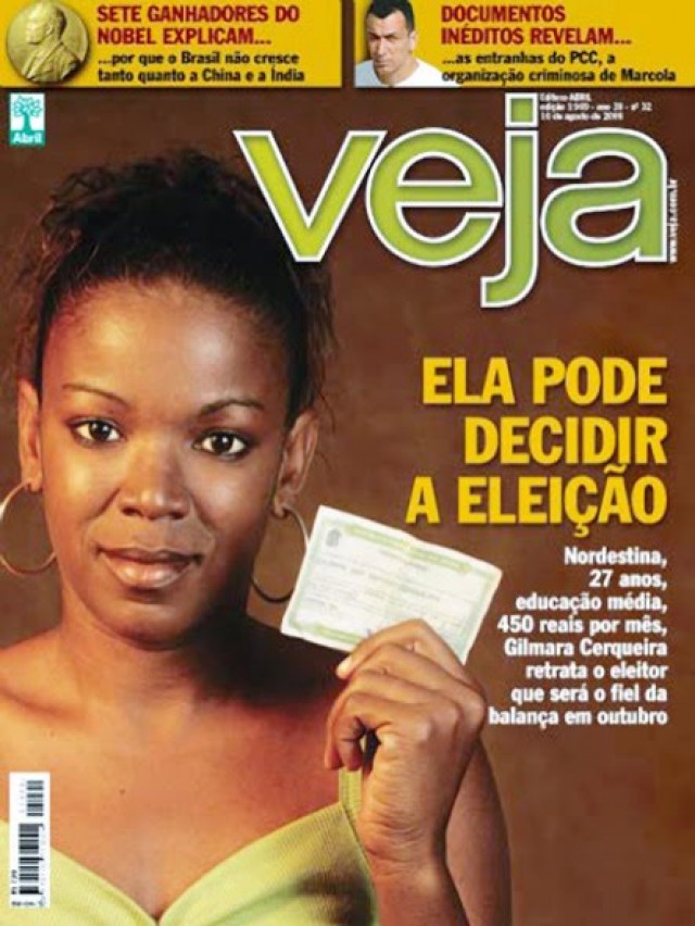   Em agosto de 2005, a revista Veja, uma das principais opositoras do governo Lula, reconhece o rosto da nova classe trabalhadora