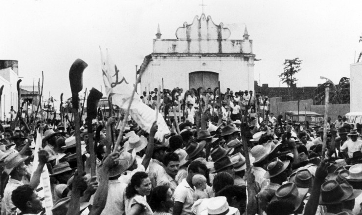  <strong> Manifestação </strong> das Ligas Camponesas, no início dos anos 1960