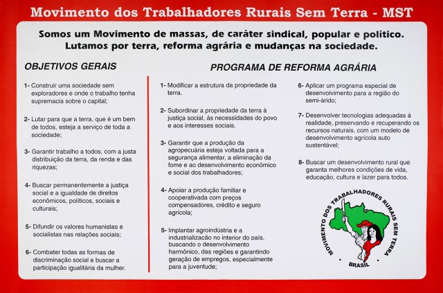  Material de divulga&ccedil;&atilde;o dos temas defendidos pelo MST