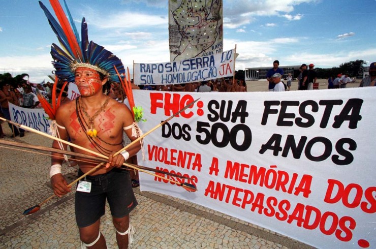 Memorial da Democracia - Protesto marca 500 anos do Descobrimento