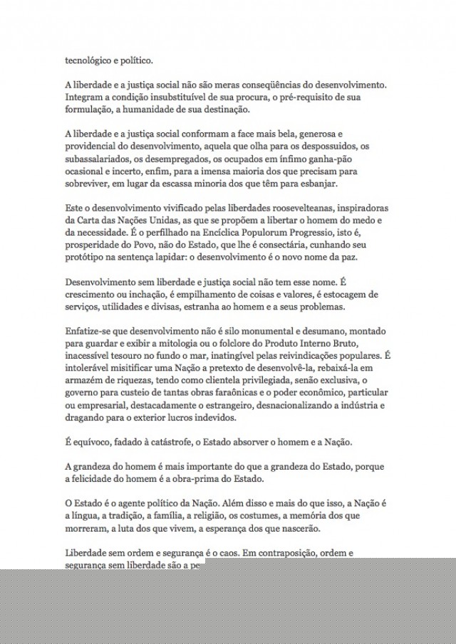  &Iacute;ntegra do discurso de Ulysses Guimar&atilde;es, anticandidato a presidente da Rep&uacute;blica, na conven&ccedil;&atilde;o do MDB