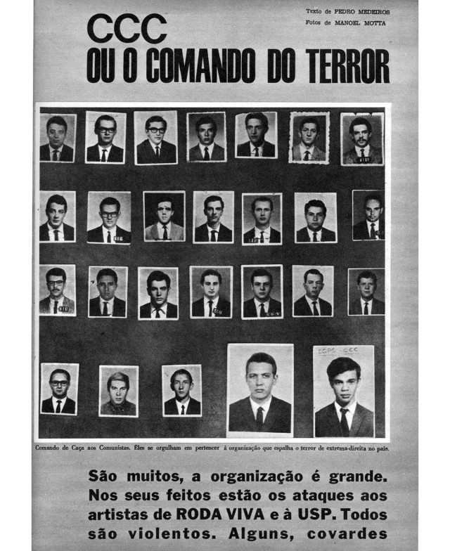   A revista O Cruzeiro  de novembro de 1968 traz reportagem sobre o Comando de Ca&ccedil;a aos Comunistas