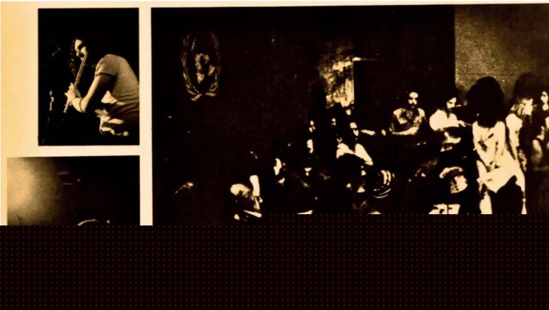  <strong> Imagens do "Banquete dos Mendigos"</strong> reproduzidas na contracapa do disco