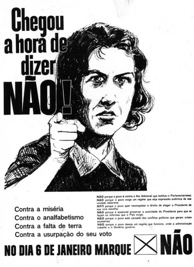  Cartaz da campanha contra o parlamentarismo no plebiscito de 1963&nbsp;