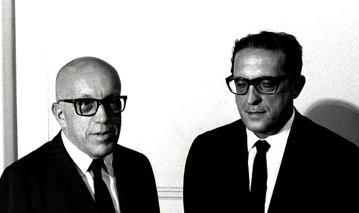  <strong> Magalhães Pinto e Carlos Lacerda</strong> (dir.), líderes civis do golpe de 1964, derrotados nas eleições de 1965 