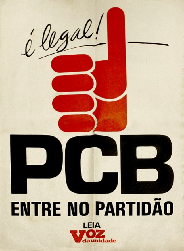  Cartaz comemorativo da legaliza&ccedil;&atilde;o do PCB