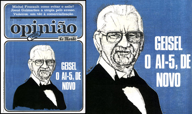   <strong> A última edição</strong> de "Opinião", datada de 8 de abril de 1977