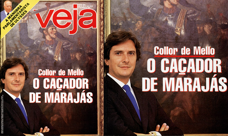  <strong> Capa da revista Veja, </strong> com chamada para reportagem sobre o governador de Alagoas, Fernando Collor de Mello   