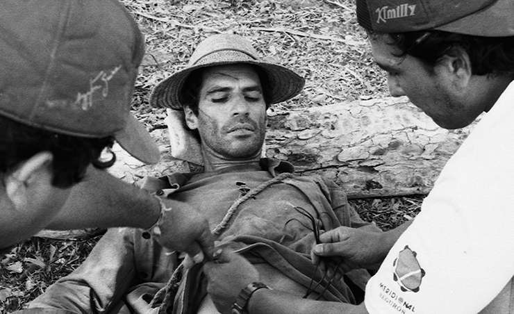  <strong> Cena de gravação do filme mostra </strong> o capitão Lamarca, interpretado por Paulo Betti