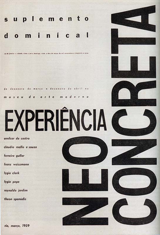  Capa do suplemento dominical do &ldquo;Jornal do Brasil&rdquo; (mar&ccedil;o de 1959), reproduzido em HOMEM DE MELO; Chico e RAMOS; Elaine. Linha do Tempo do Design Gr&aacute;fico no Brasil. S&atilde;o Paulo: Cosac Naify, 2011. p. 310