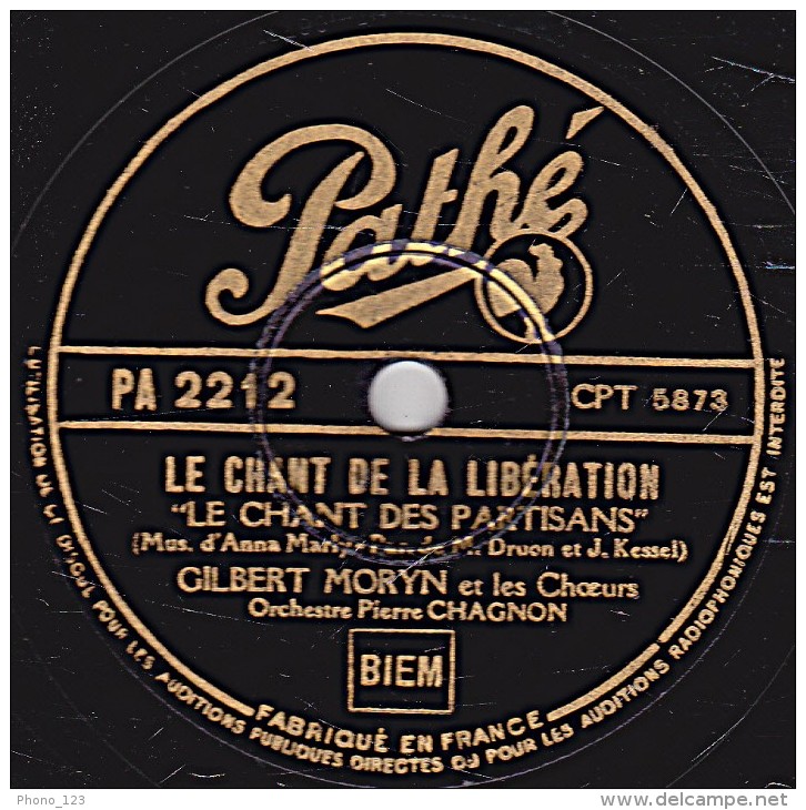  Gilbert Moryn interpreta&nbsp;&quot;Le Chant de la Lib&eacute;ration&quot; (ou &quot;Le Chant des Partisans&quot;), de&nbsp;Anna Marty, Druen e J. Kessel