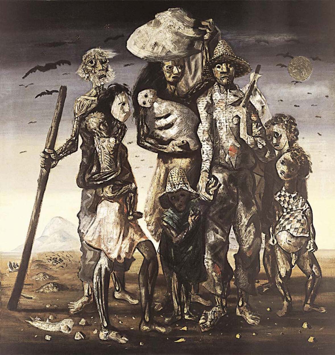 Quadro 'Os Retirantes', pintado em 1944 por Cândido Portinari retrata a fome dos nordestinos. (Reprodução)