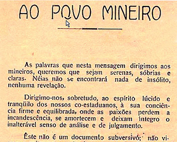 Políticos mineiros desafiam Getúlio