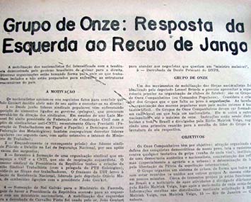 Brizola articula os 'Grupos dos Onze'