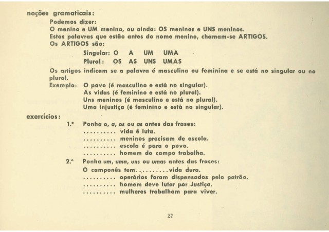   Cartilha "Viver é Lutar"  publicada em 1963