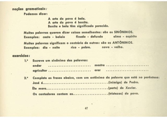   Cartilha "Viver é Lutar"  publicada em 1963