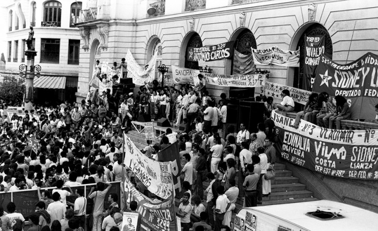  <strong> Comício do PT</strong> na Cinelândia, centro do Rio de Janeiro