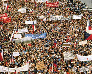 Começa a revolução de veludo em praga