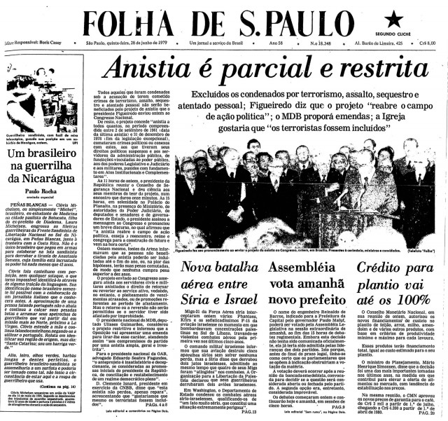   Manchete da &quot;Folha de S.Paulo&quot; anuncia o projeto de lei do Executivo e relata as repercuss&otilde;es negativas