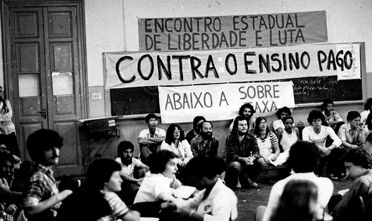  <strong> Encontro da Libelu, </strong> organização do movimento estudantil que dirigiu o DCE Livre da USP nos anos 1970