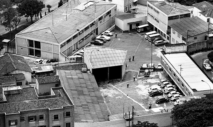  <strong> Vista aérea da Oban, </strong> o mais ativo centro de torturas, assassinatos e desaparecimentos de presos políticos do país, no bairro do Paraíso, em São Paulo